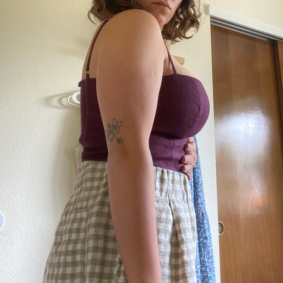 Reformation Overland plum linen top - Picture 5 of 12